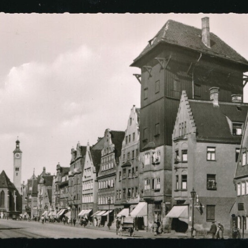 AK aus Augsburg Jakoberstraße mit Färberhaus Bayern (5839)