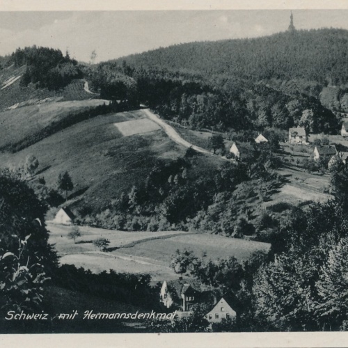 AK, Lippische Schweiz mit Hermannsdenkmal (S1337)