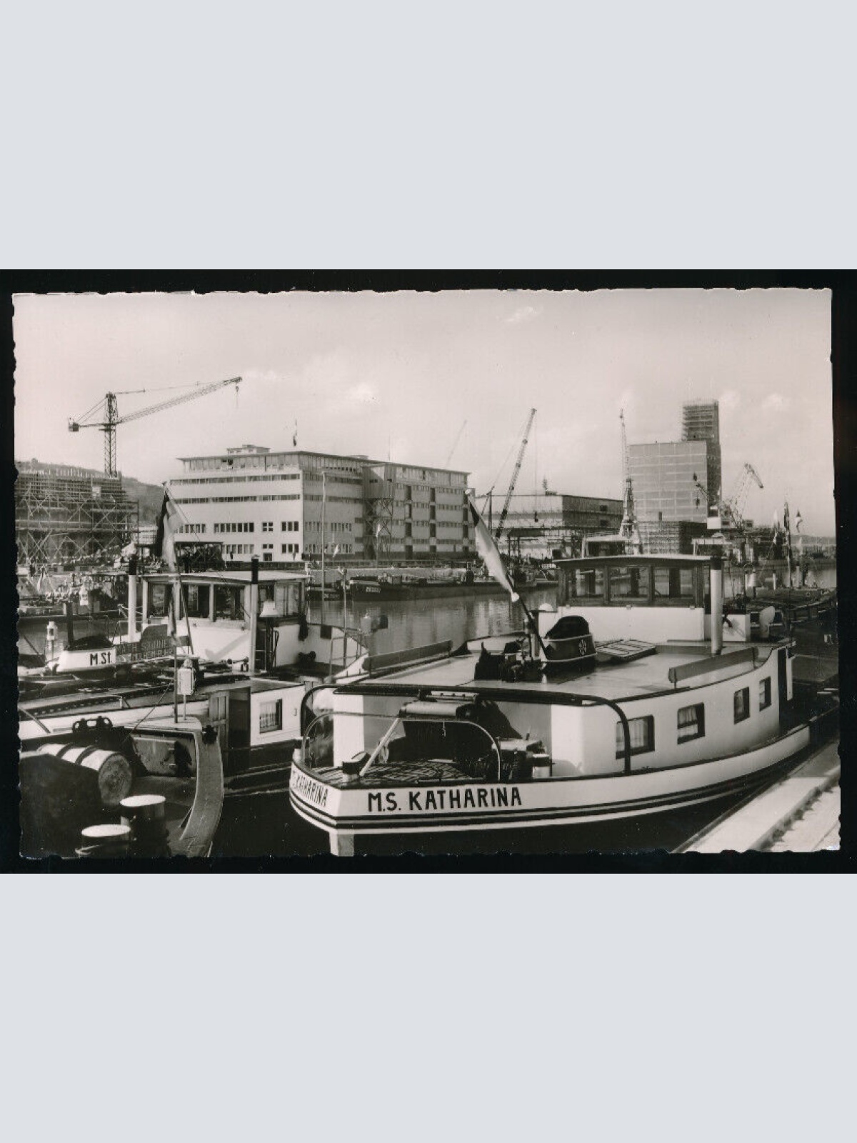 AK aus Stuttgart Neckarhafen mit M.S. Katharina Baden - Württemberg (5845)