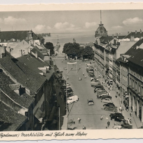 AK, Konstanz, Bodensee, Marktstätte mit Blick zum Hafen (S1293)