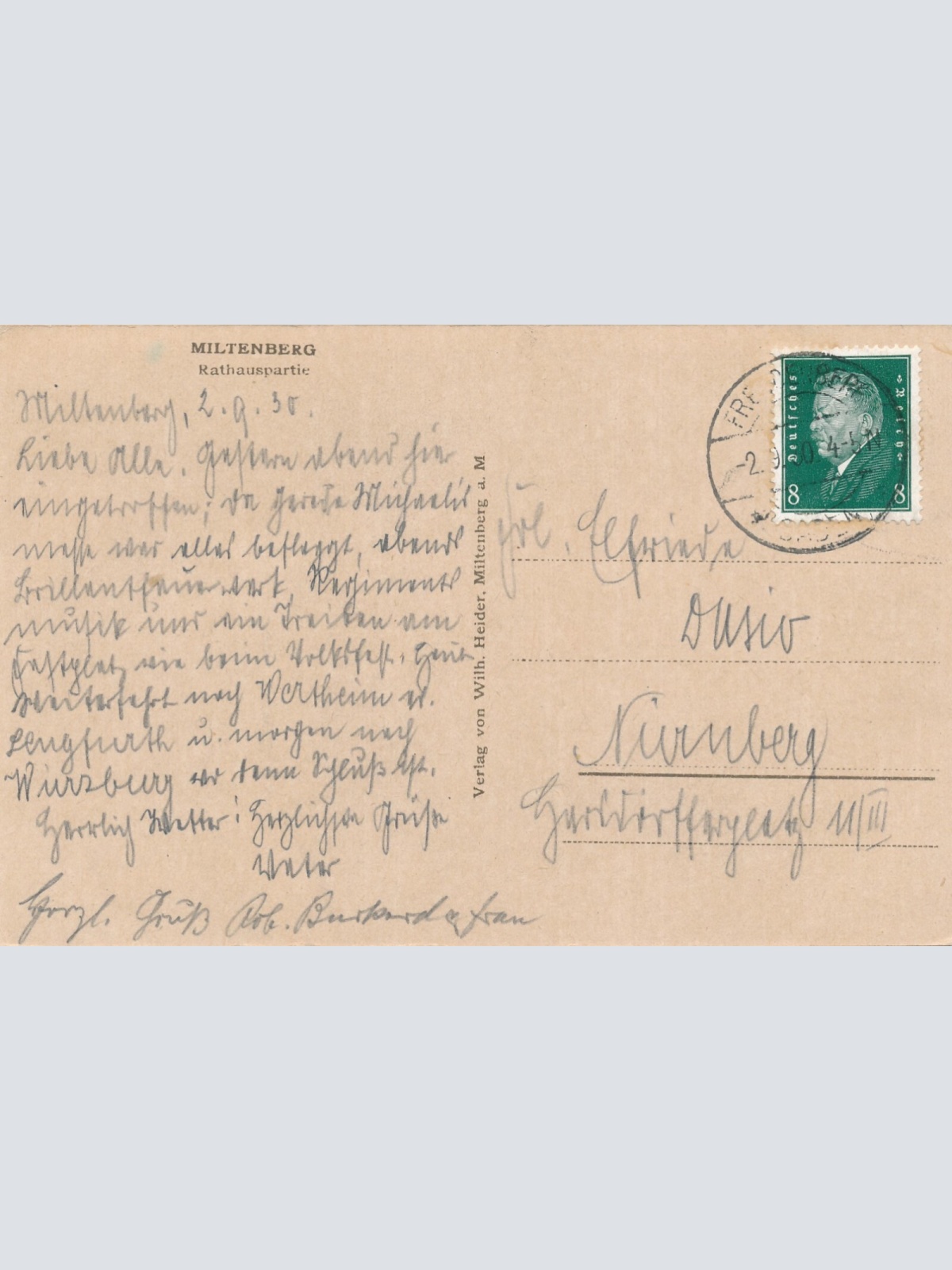 AK, Miltenberg, Rathauspartie, Bayern (S1609)