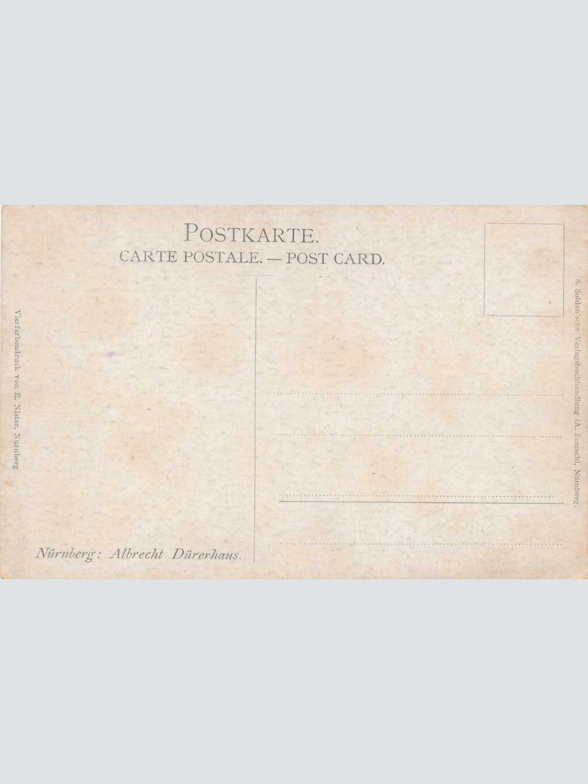 AK, Nürnberg, Albrecht Dürerhaus, Bayern (S1706)