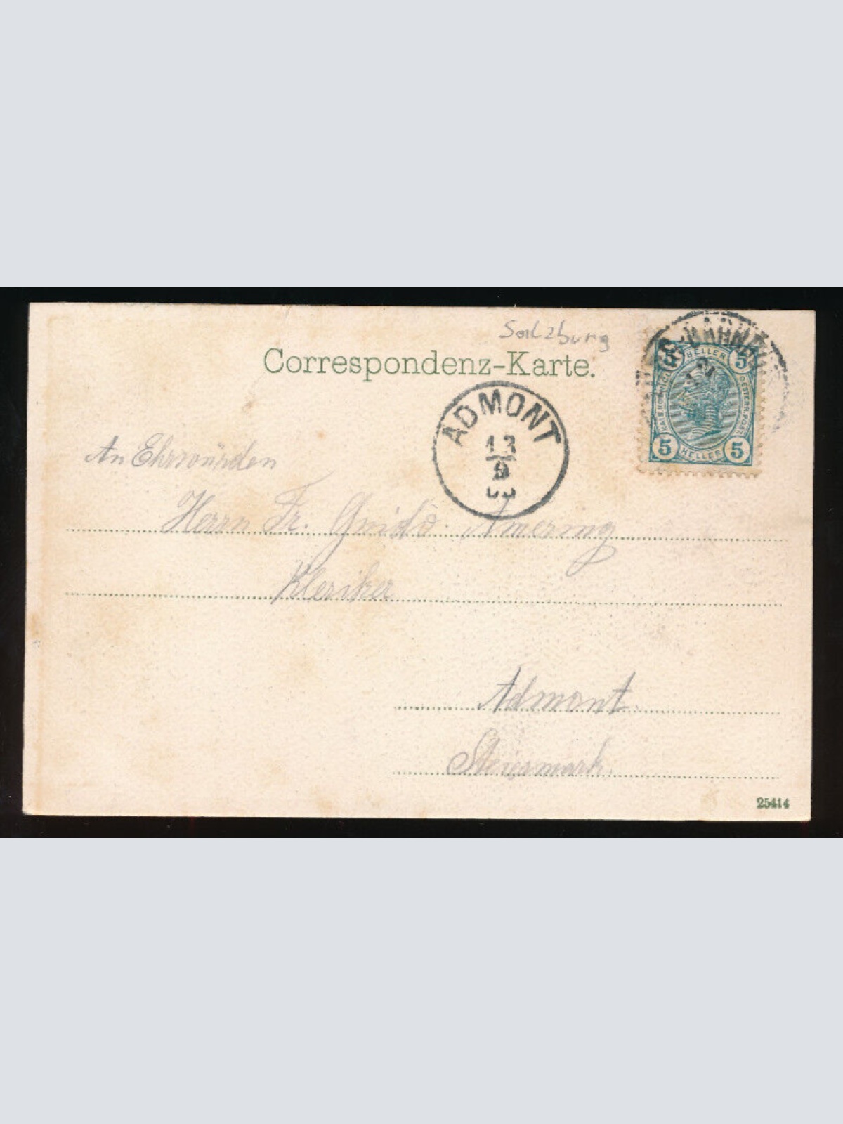 AK aus Hohensalzburg mit Burg Salzburg (5896)