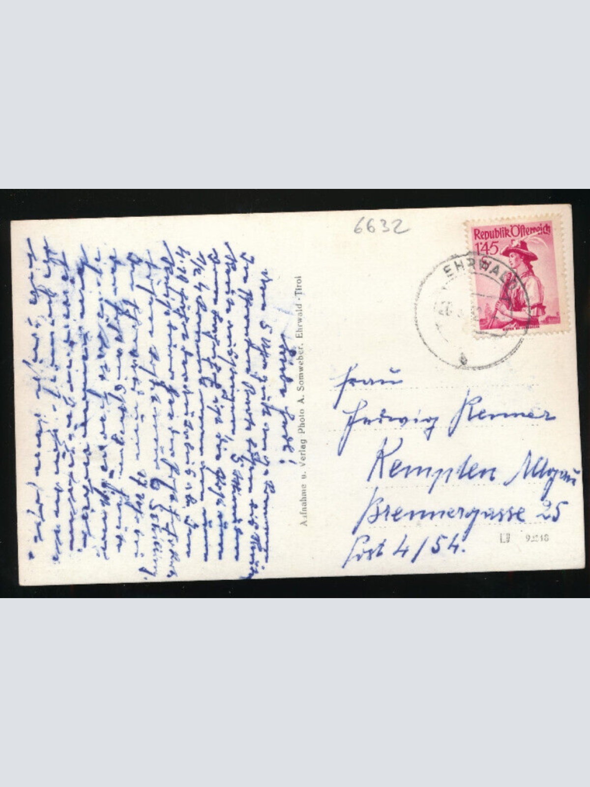 AK aus Ehrwald mit Hotel Maria Regina Tirol (5917)