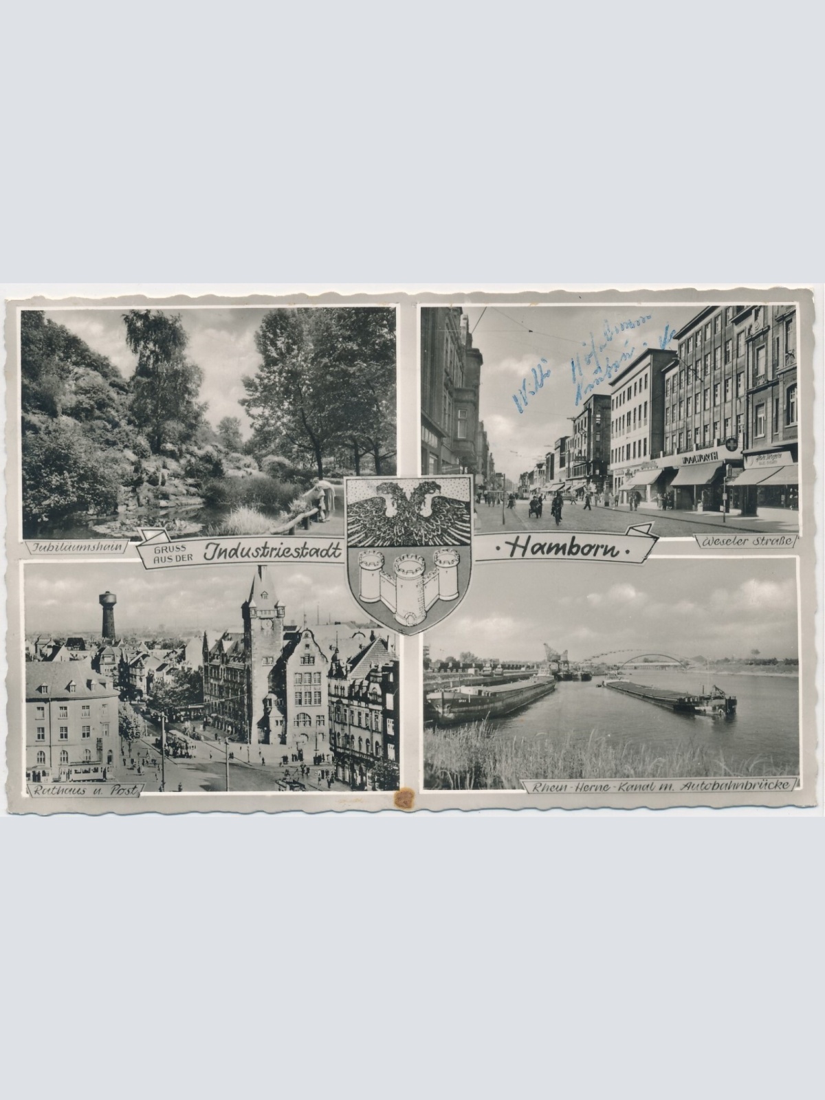 AK, Gruß aus der Industriestadt Hamborn, Duisburg, Nordrhein-Westfalen (S1677)