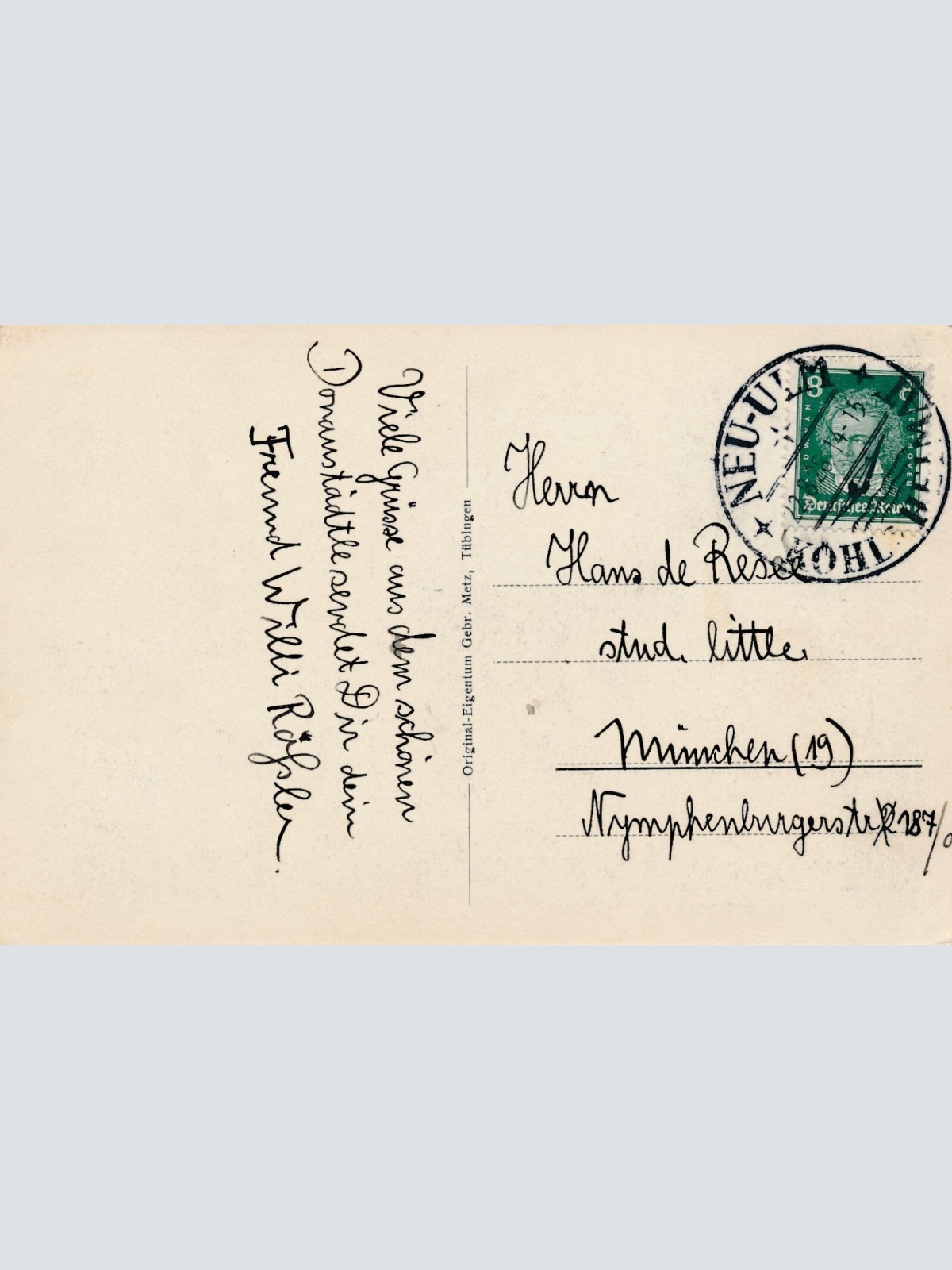 AK, Ulm, Partie an der Donau mit Münster, Baden-Württemberg (S1670)