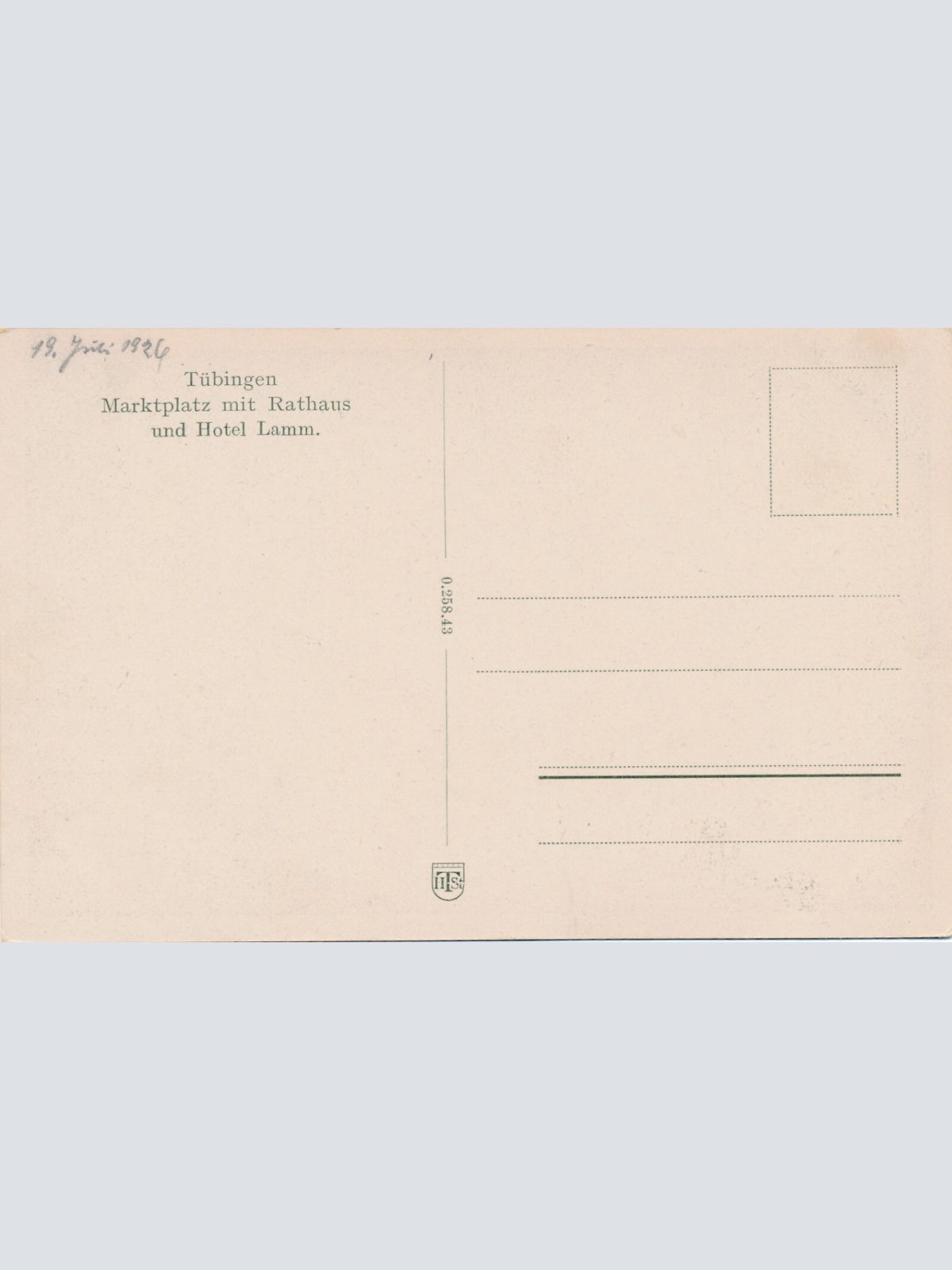 AK, Tübingen, Marktplatz, Baden-Württemberg (S1696)