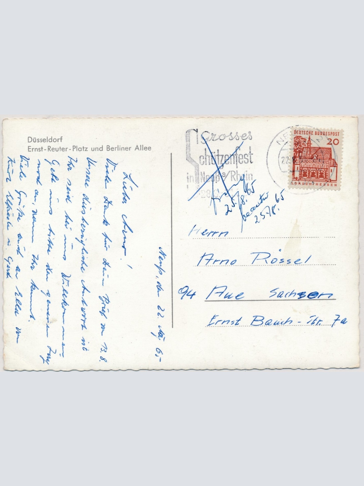 AK Düsseldorf, Ernst-Reuter-Platz und Berliner Allee Nordrhein-Westfalen (S1700)