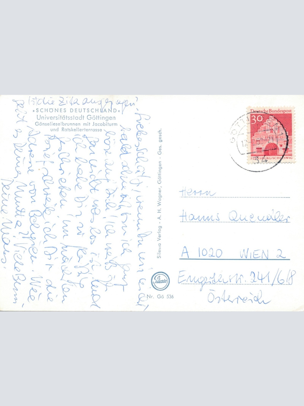 AK, Universitätsstadt Göttingen, Gänselieselbrunnen mit Jacobiturm (S1692)