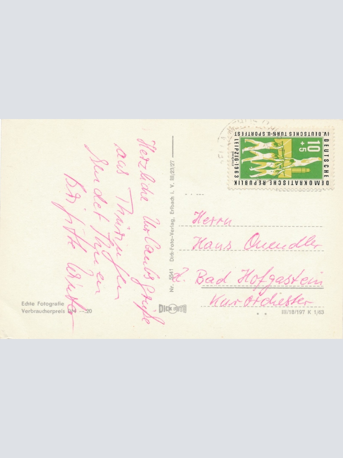 AK, Oberhof in Thüringen, Obere Schweizerhütte (S1691)