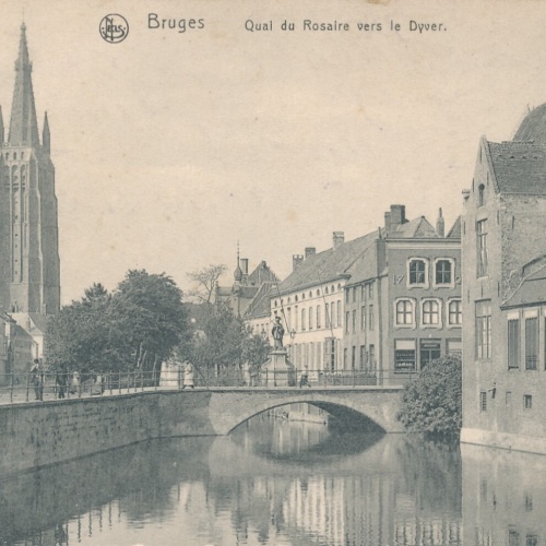 AK, Bruges, Qual du Rosaire vers le Dyver, Belgien (S1878)