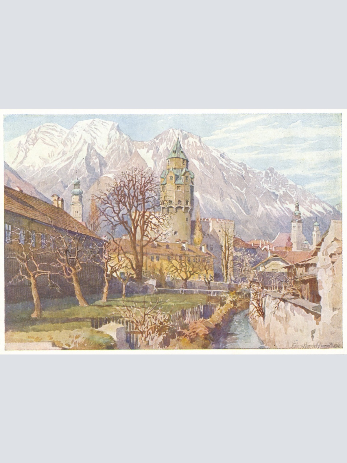 AK Künstlerserie Seefeld, Nr. 10, Solbad Hall bei Innsbruck, Tirol (S1550)