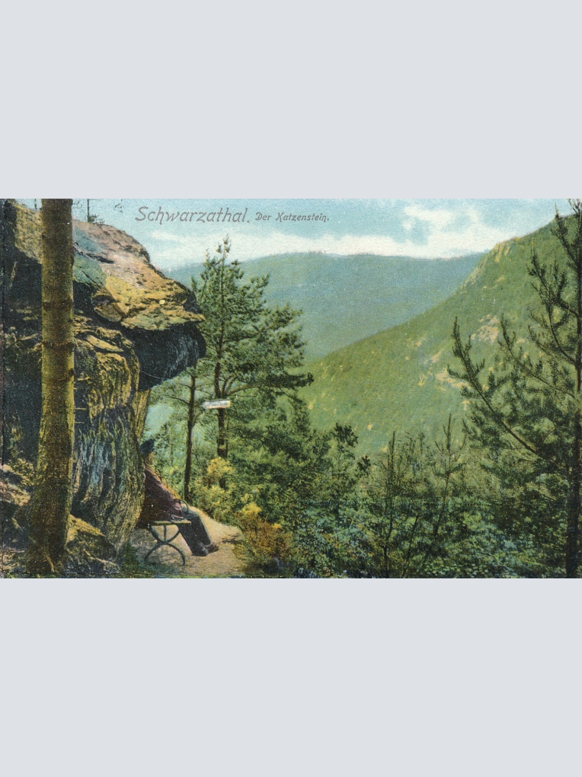 AK, Schwarzathal, Der Katzenstein, Thüringen (S1907)