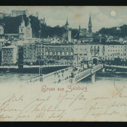 Mondschein - Karte gruss aus Salzburg (5603)