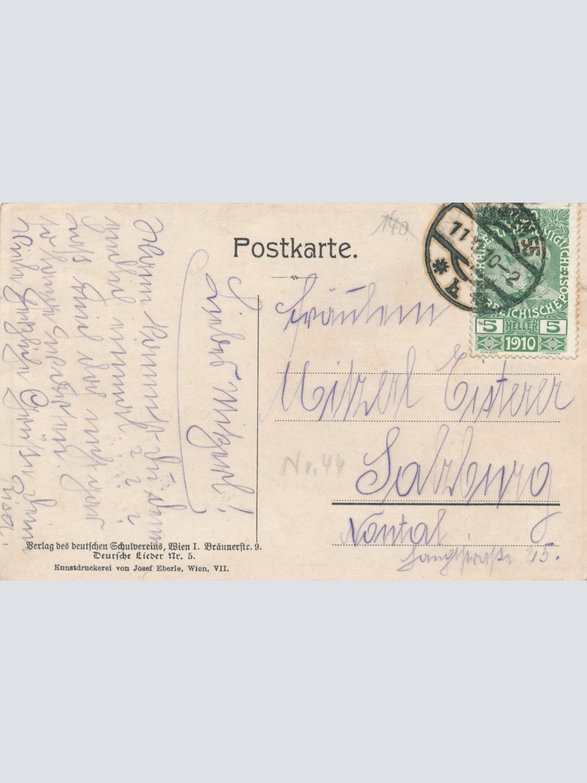 AK, Das Wandern ist des Müllers Lust (S1845)