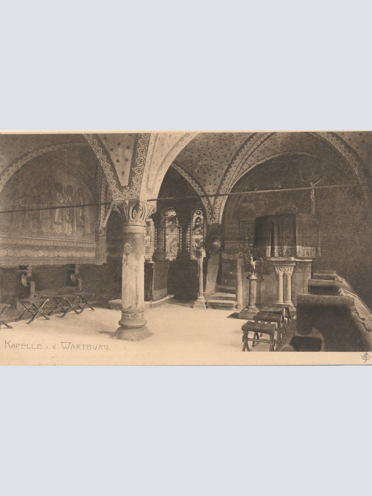 AK, Kapelle in der Wartburg, Thüringen, Eisenach (S1853)