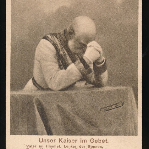 AK vom Kaiser Franz Josef Unser Kaiser im Gebet (5591)