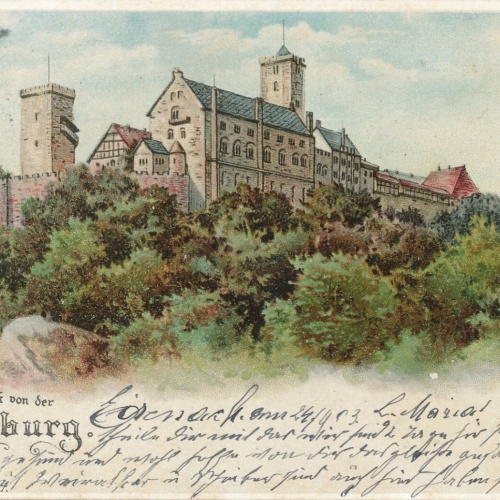 AK, Gruß von der Wartburg, Thüringen, Eisenach (S1856)