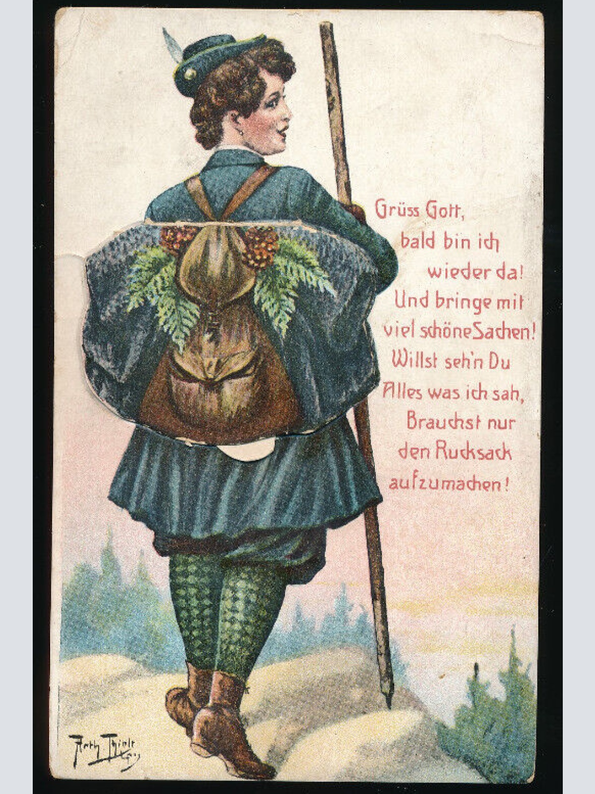 Leporello - Karte von Arthur Thiele aus Karlsbad Baden - Württemberg (5955)