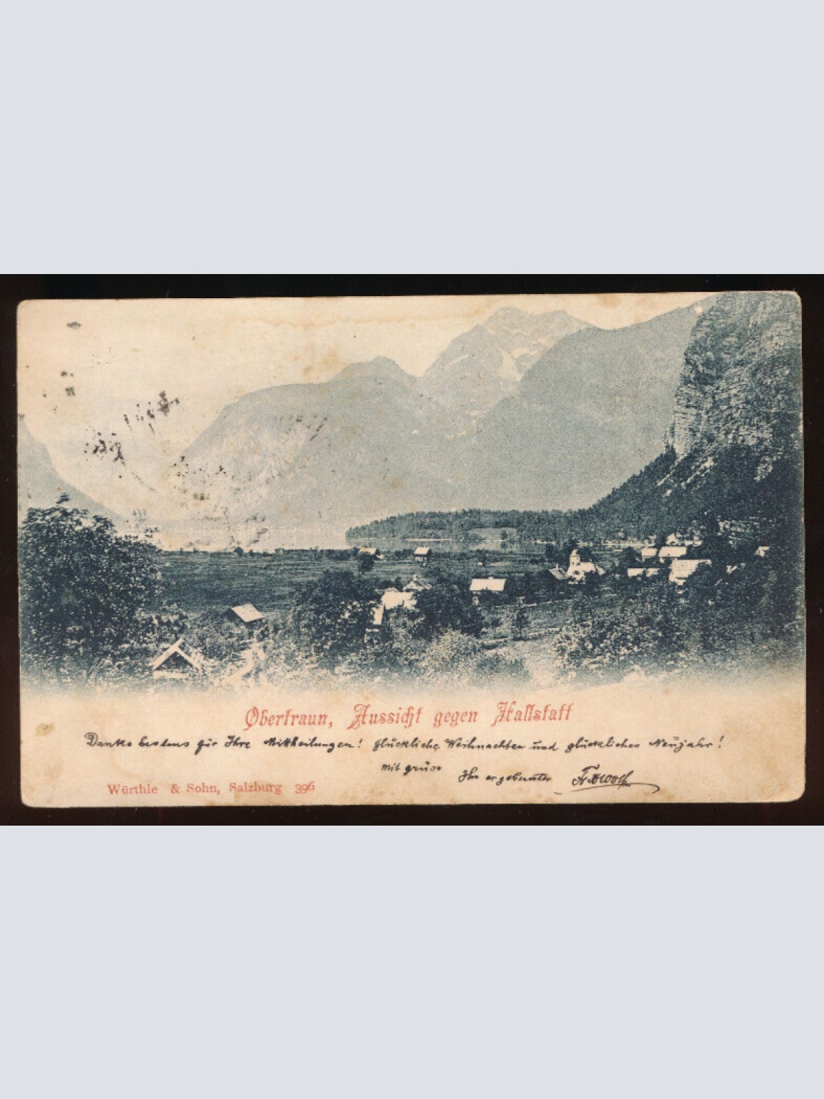 AK aus Obertraun Aussicht gegen Hallstatt Oberösterreich (5935)