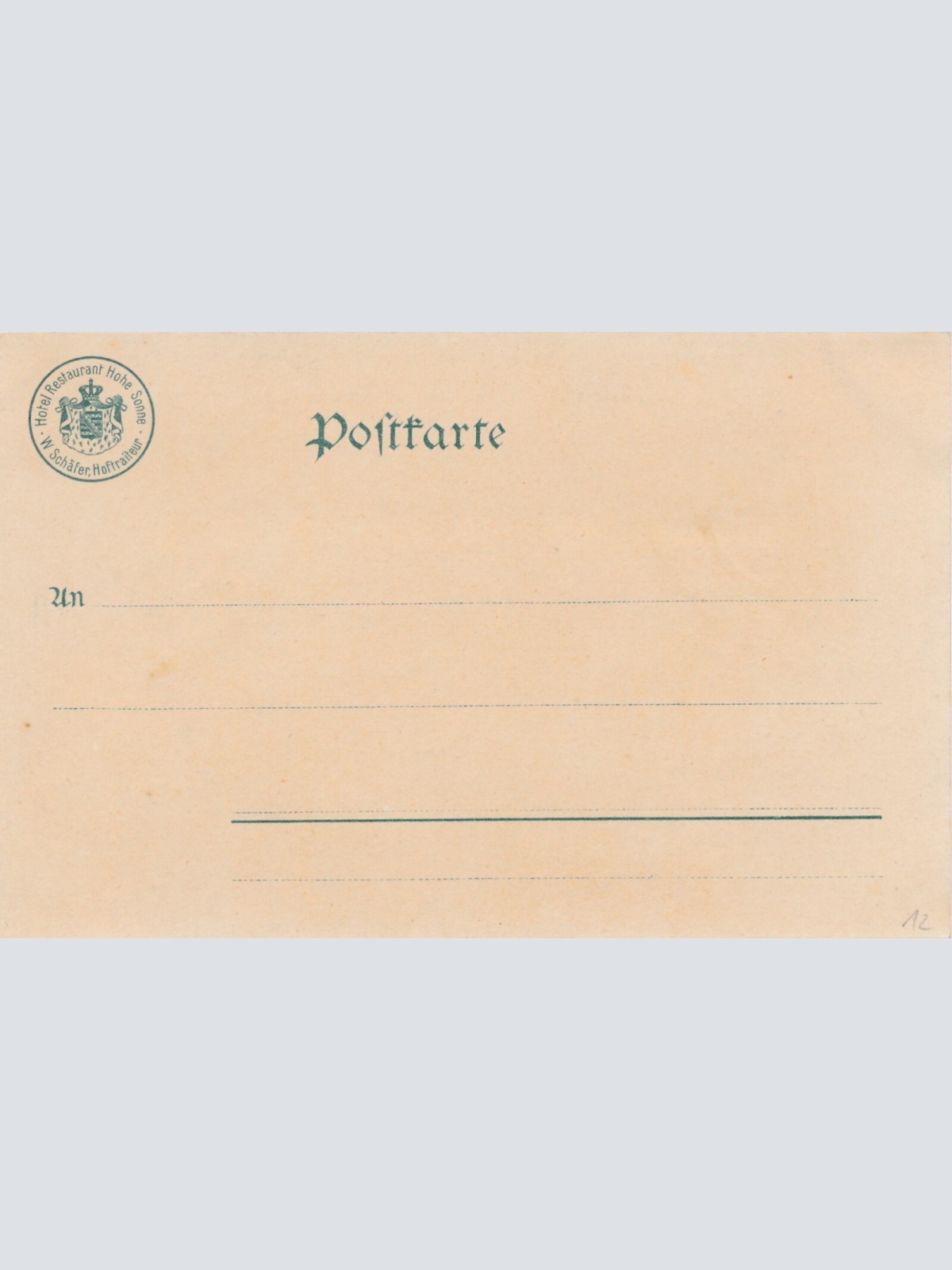 AK, Durchblick von der Hohen Sonne an der Wartburg (S2017)