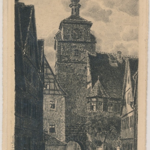 AK, Rothenburg ob der Tauber, Weißer Turm, Bayern (S1945)