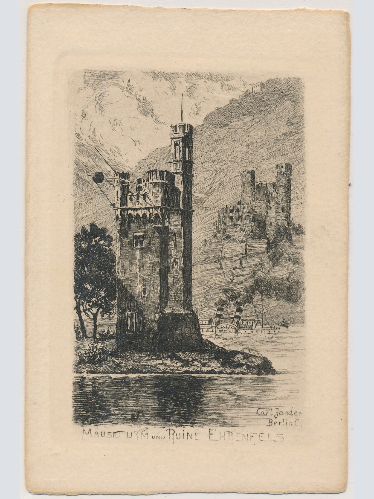 AK, Mäuseturm und Ruine Ehrenfels, Rheinland-Pfalz (S1952)