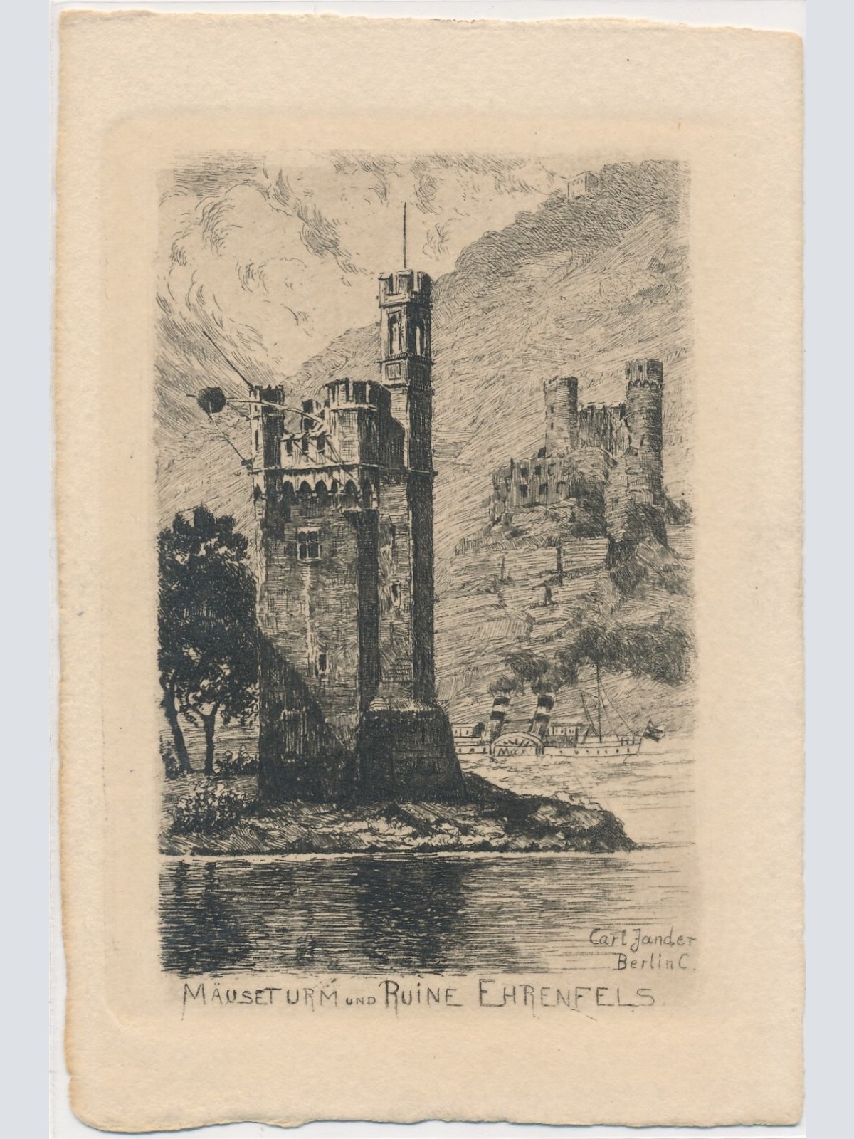 AK, Mäuseturm und Ruine Ehrenfels, Rheinland-Pfalz (S1953)