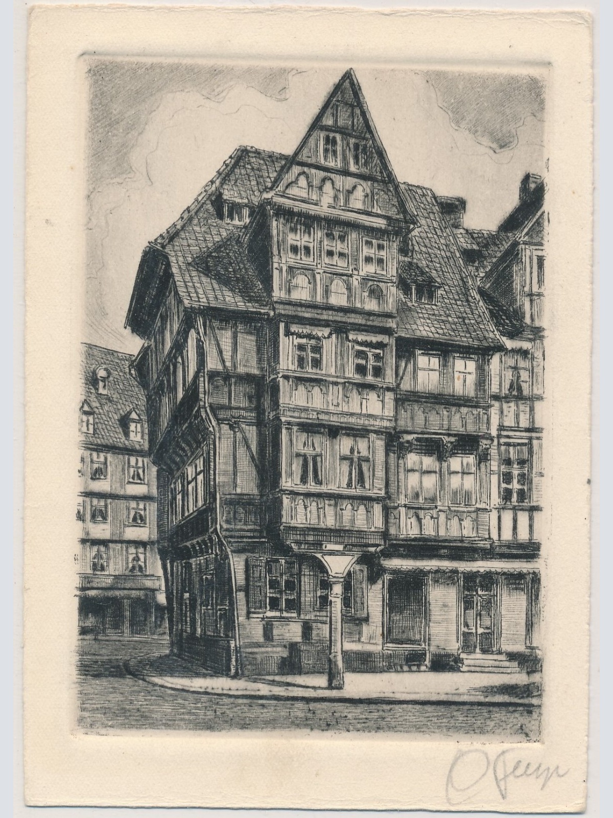 AK, Halberstadt, der Stelzfuß am Holzmarkt, Sachsen-Anhalt (S1955)