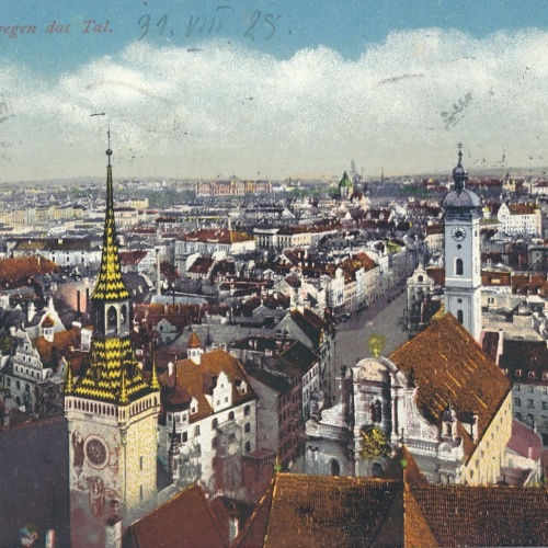 AK, München gegen das Tal, Bayern (S1768)