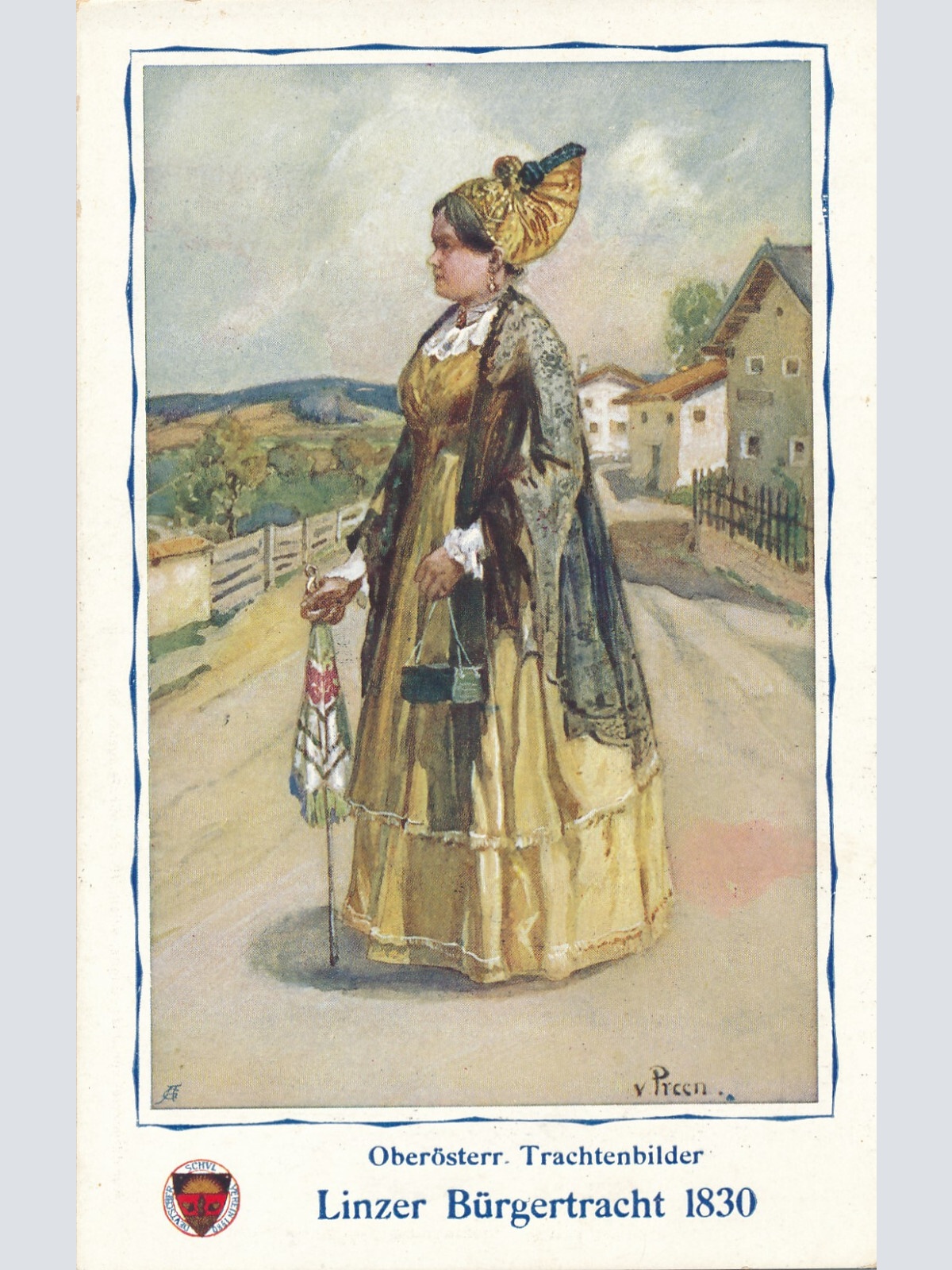 DSV - Karte Nr.271 Oberöst. Trachtenbilder Linzer Bürgertracht 1830 OÖ (6267)