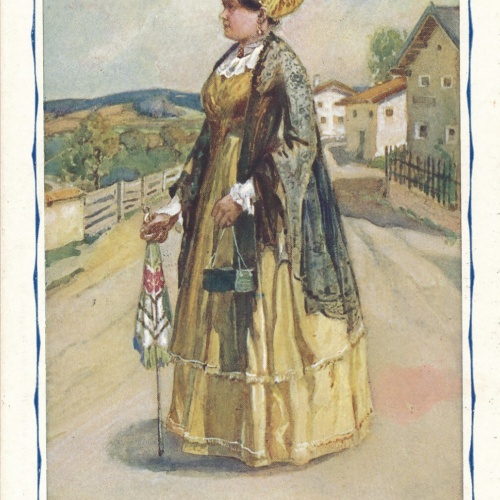 DSV - Karte Nr.271 Oberöst. Trachtenbilder Linzer Bürgertracht 1830 OÖ (6267)