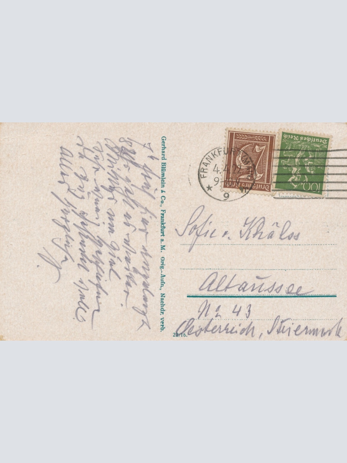 AK, Frankfurt am Main, Kaiserstraße mit Hauptbahnhof, Hessen (S1765)