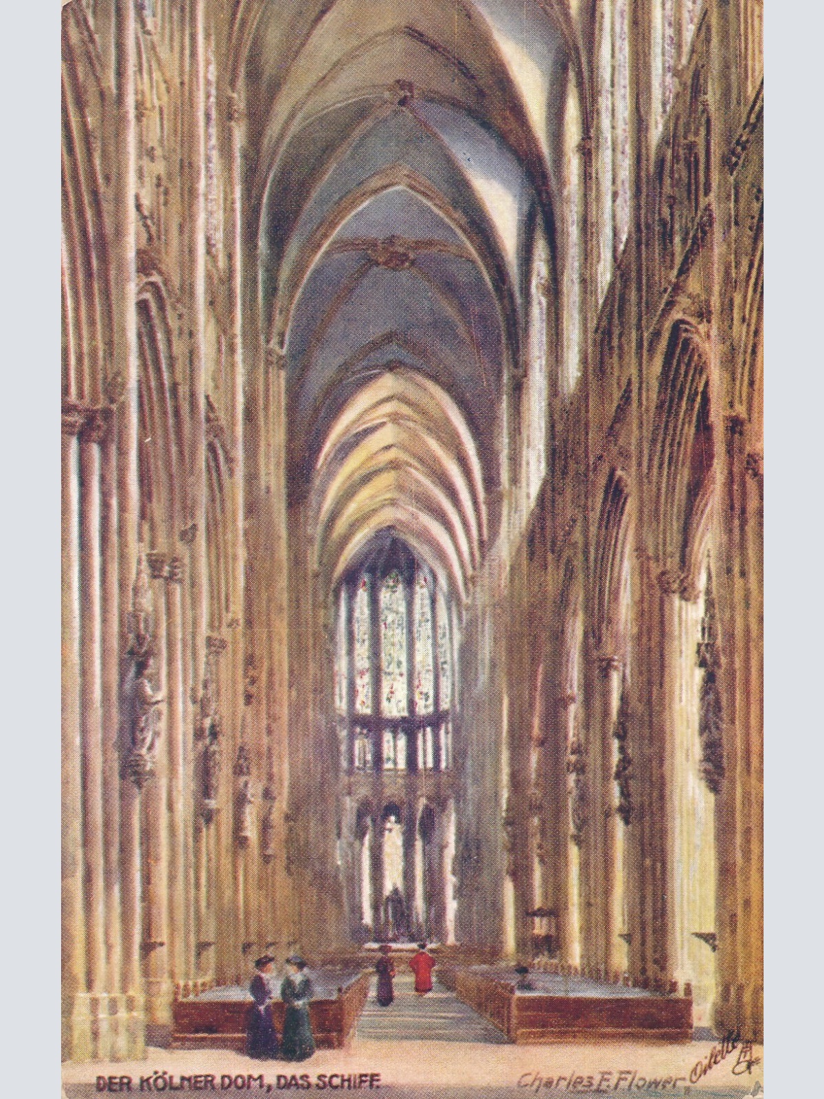 AK, der Kölner Dom, Das Schiff, Nordrhein-Westfalen (S1764)