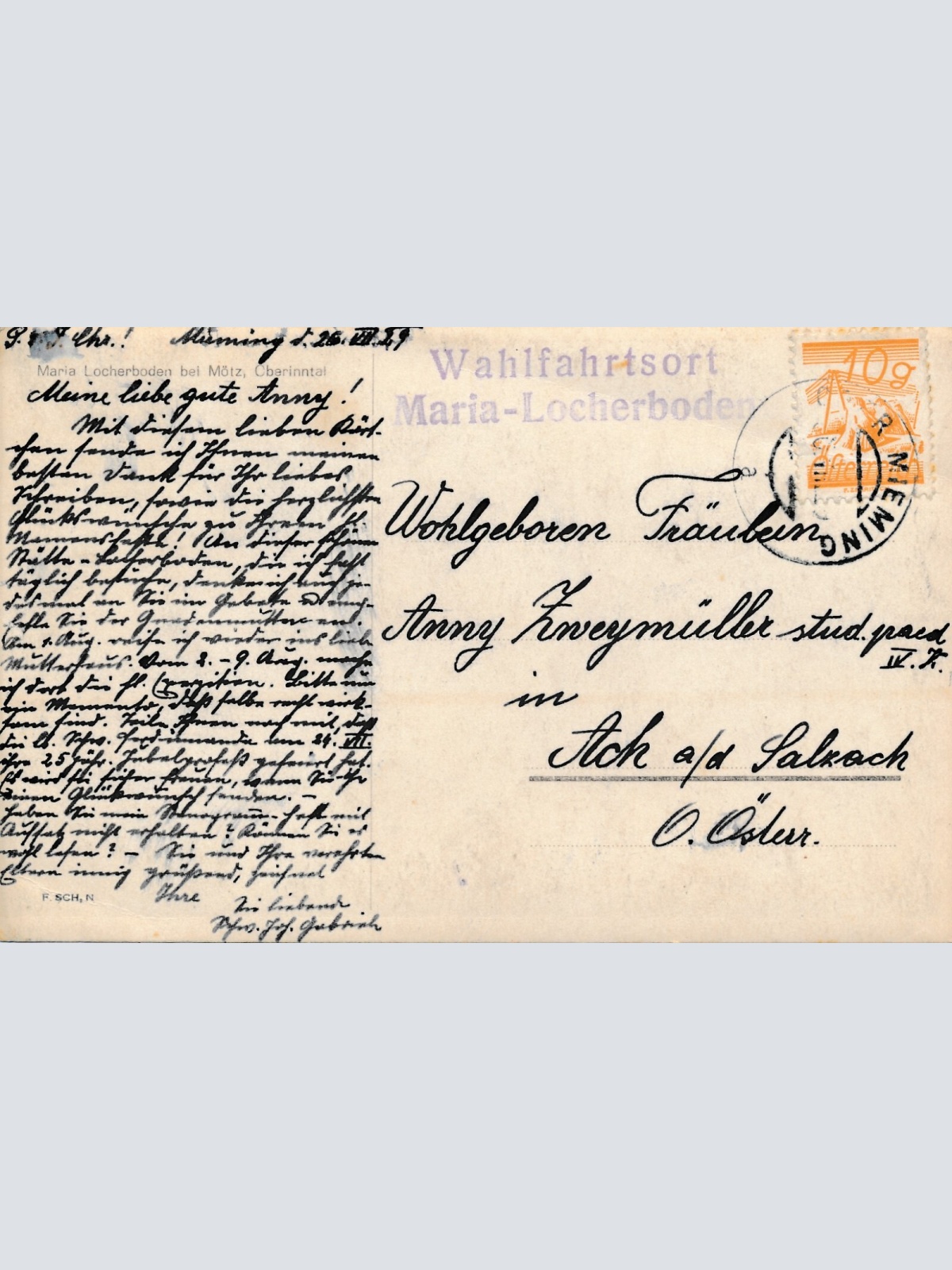 AK, Maria Locherboden bei Mötz, Oberinntal, Tirol (S1814)