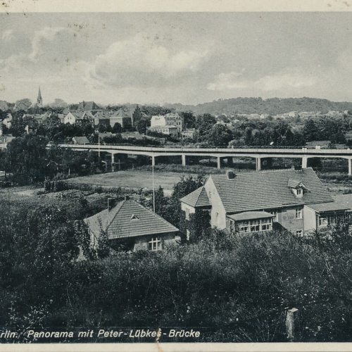 AK, Rüdersdorf bei Berlin, Panorama mit Peter-Lübkes-Brücke, Brandenburg (S1801)