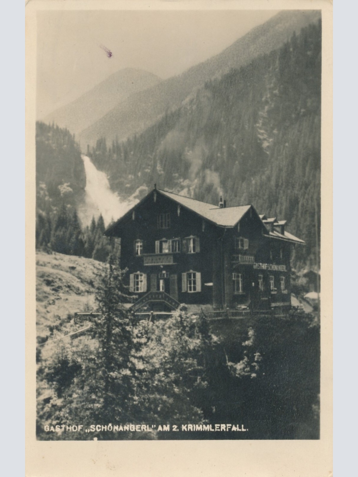 AK, Gasthof Schönangerl am Krimmlerfall, Salzburg (S1783)