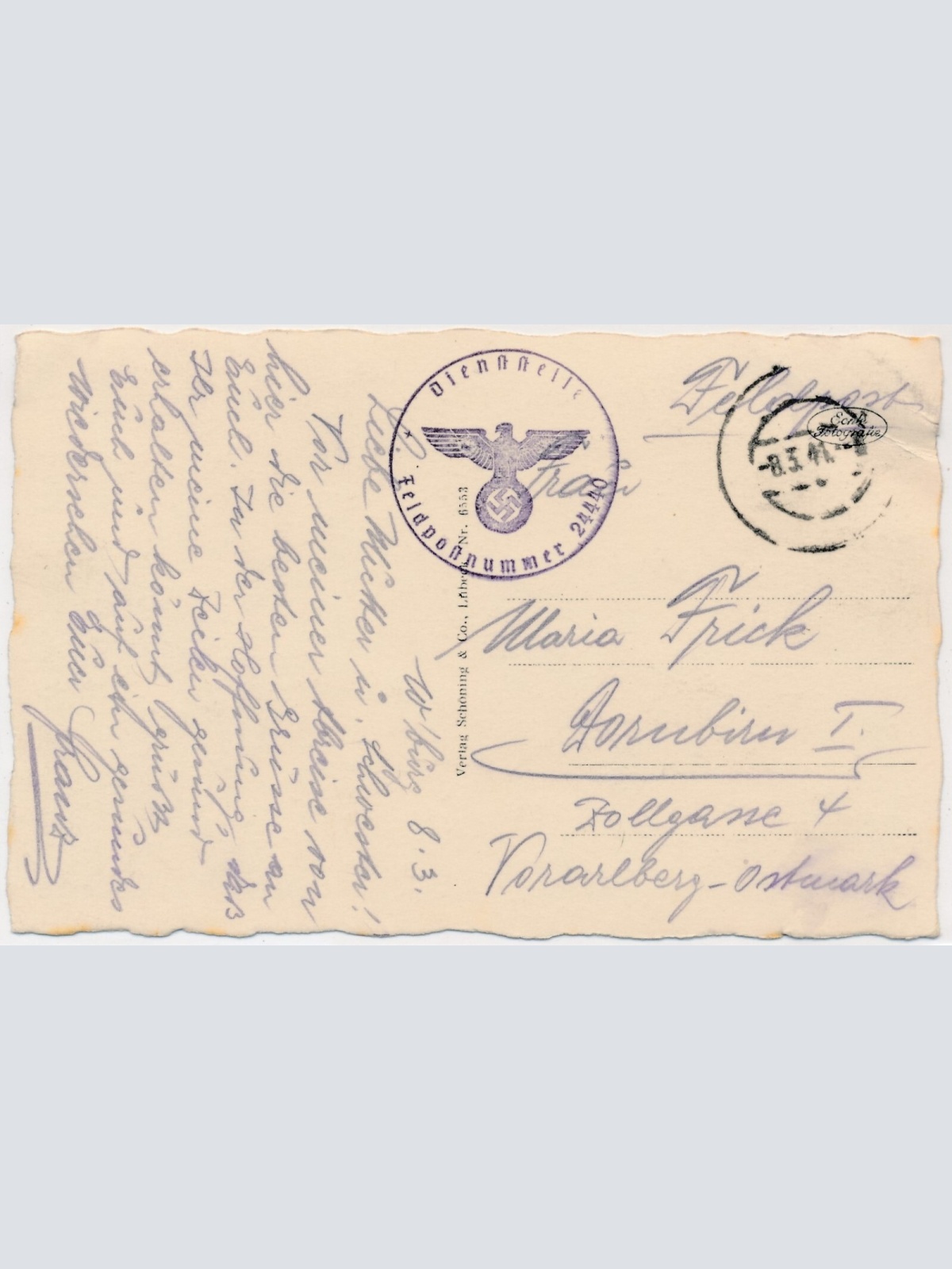 AK, Würzburg - Blick auf die alte Mainbrücke und die Stadt, Bayern (S1753)