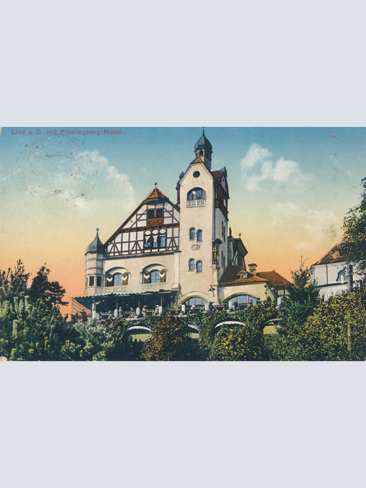 AK aus Linz an der Donau Pöstlingberg mit Hotel Oberösterreich (6305)