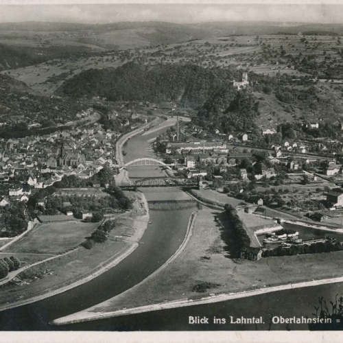AK, Blick ins Lahntal, Oberlahnstein - Niederlahnstein, Rheinland-Pfalz (S1741)