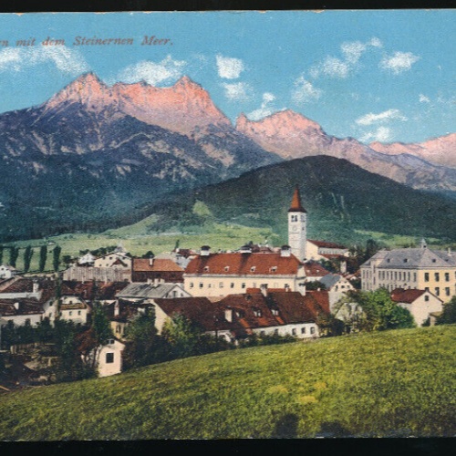 AK aus Saalfelden mit dem Steinernen Meer Salzburg (5996)