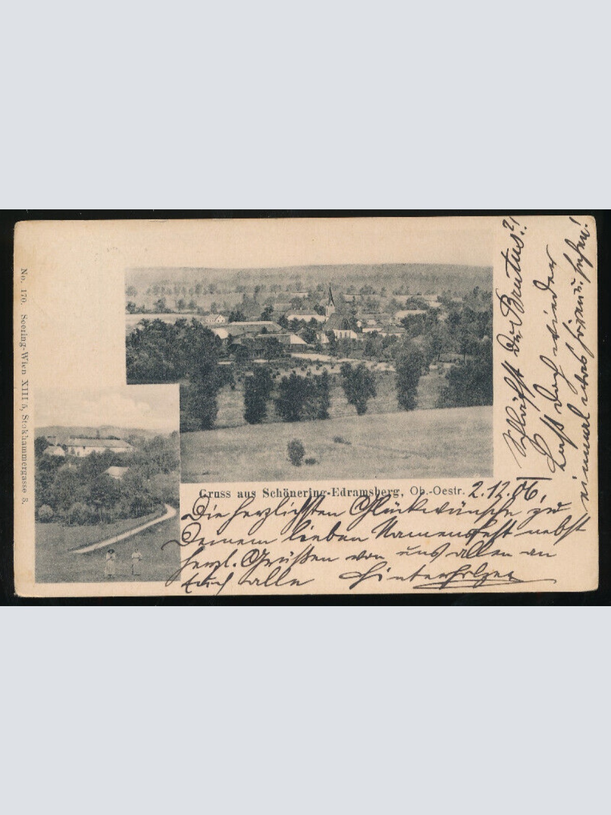 AK gruss aus Schönering - Edramsberg Oberösterreich (6065)