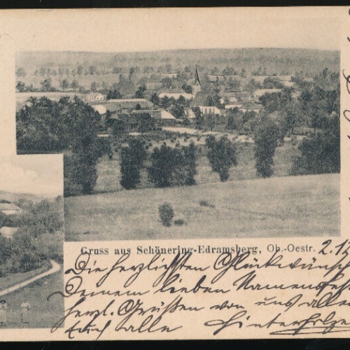 AK gruss aus Schönering - Edramsberg Oberösterreich (6065)