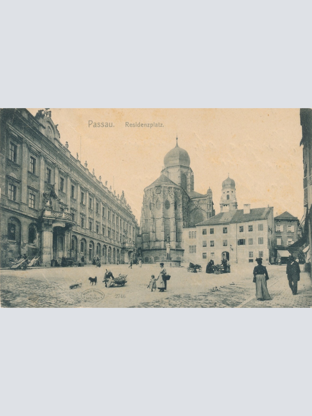 AK aus Passau Residenzplatz Bayern (6241)