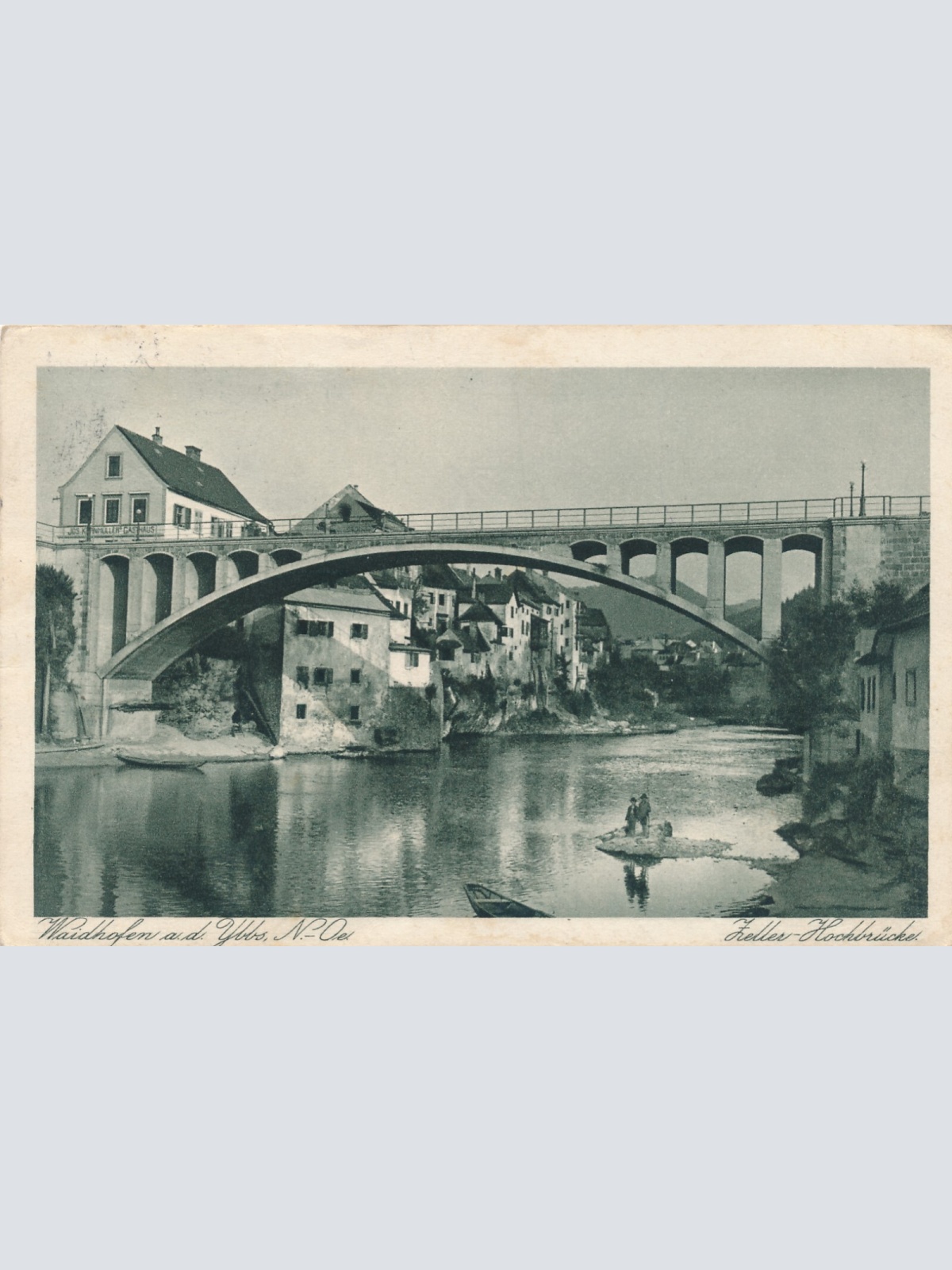 AK aus Waidhofen an der Ybbs mit Zeller Hochbrücke Niederösterreich (6340)