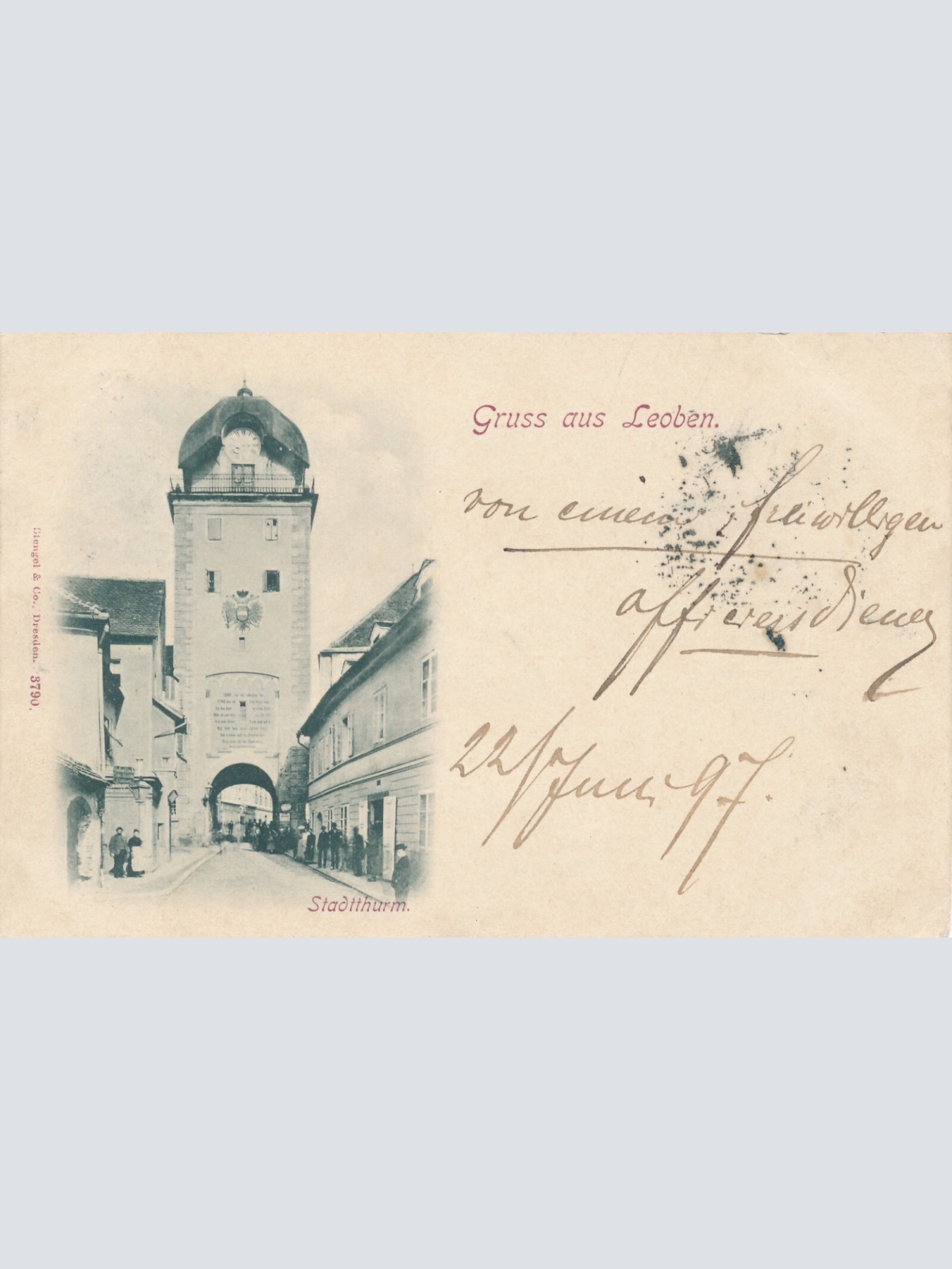 AK aus Leoben mit Stadtthurm Stmk  (6356)