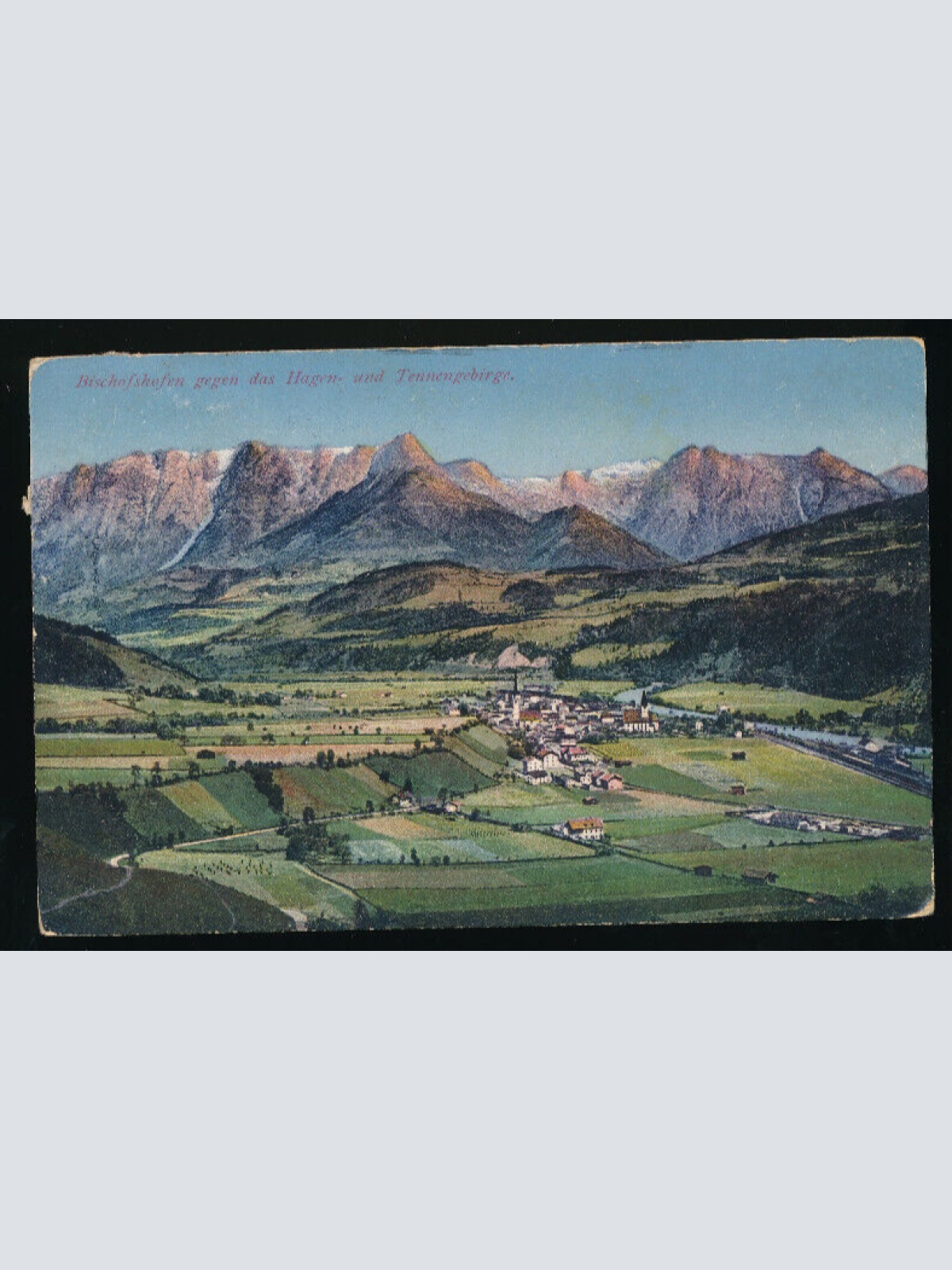 AK aus Bischofshofen gegen das Hagen und Tennengebirge Salzburg (5998)