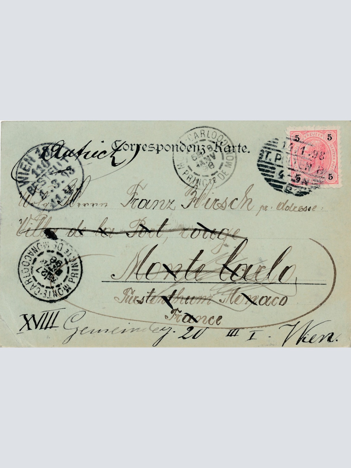 Mondschein - Karte gruss aus St.Pölten (6863)