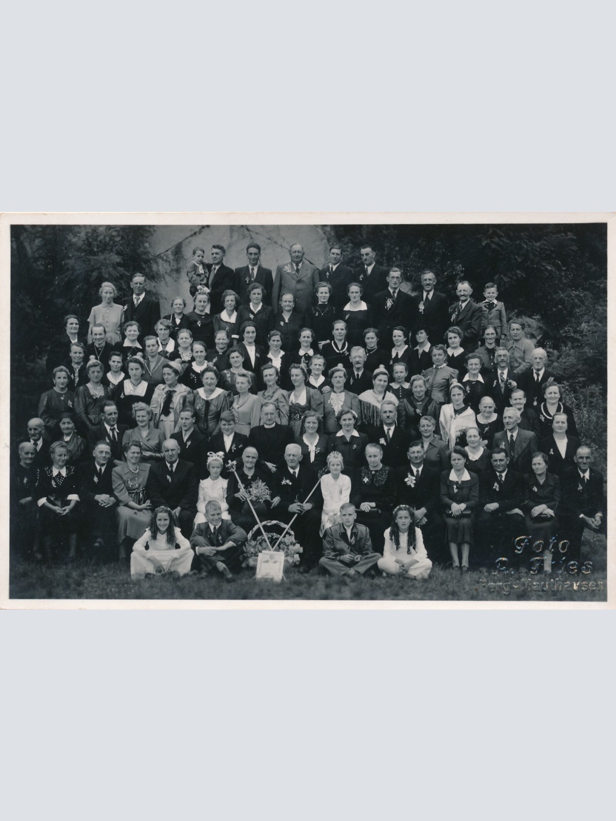 AK Annodazumals Familienfoto von einem Hochzeitstag (6847)