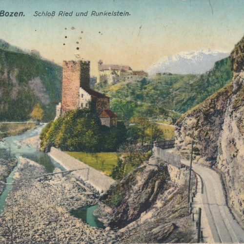 AK aus Bozen mit Schloß Ried und Runkelstein Italien (6213)